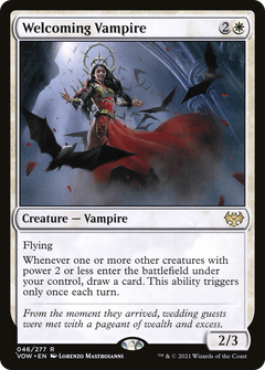 Welcoming Vampire (VOW-046) - Innistrad: Crimson Vow Foil-1