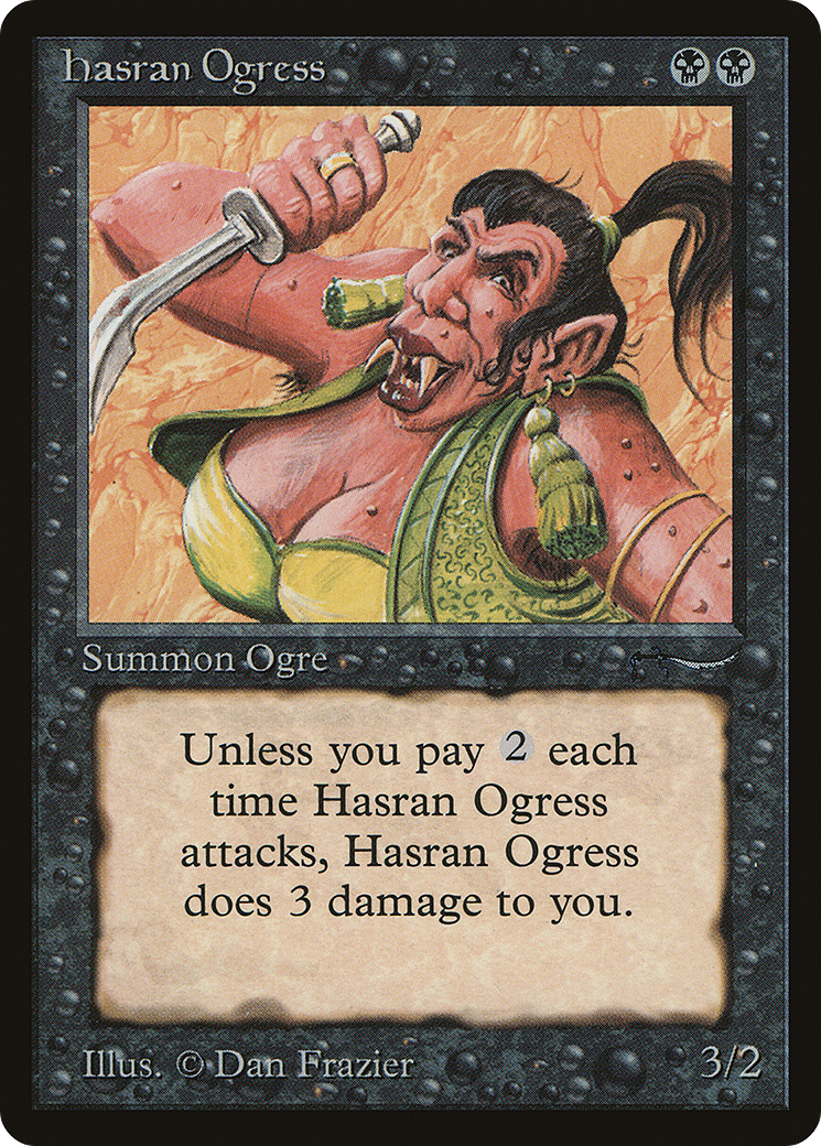 Hasran Ogress (Light Mana Cost) [Arabian Nights]-1