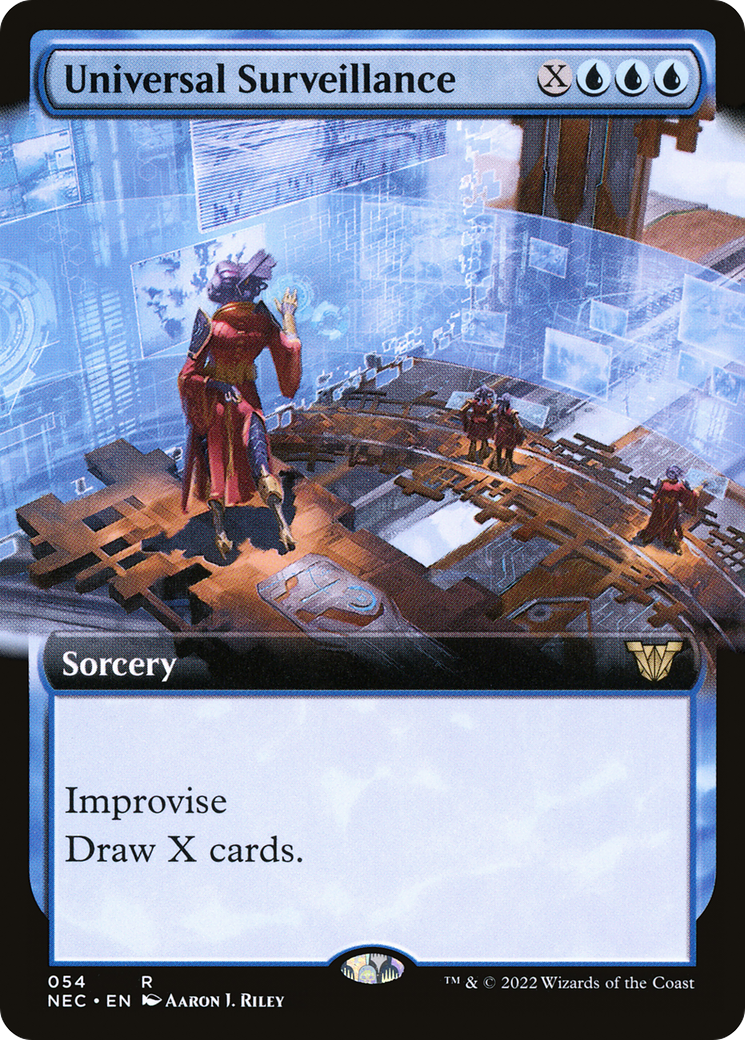 Universal Surveillance (Extended Art) (NEC-054) - Neon Dynasty Commander: (Extended Art)-1