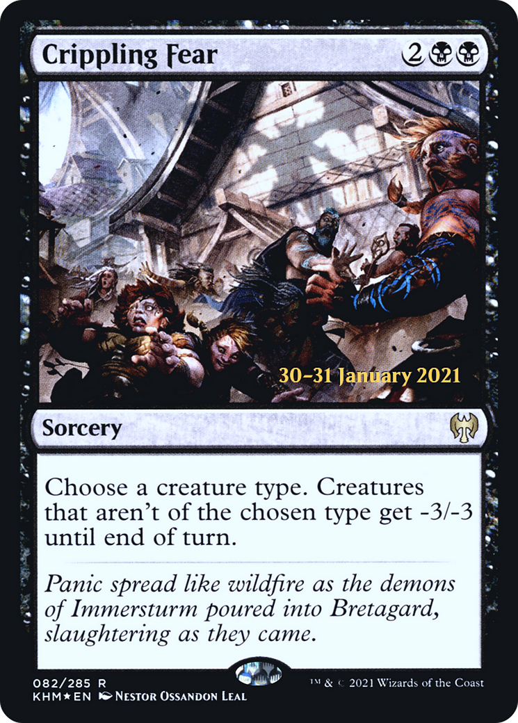 Crippling Fear [Kaldheim Prerelease Promos]-1
