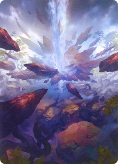 Prismatic Vista // Prismatic Vista (AZNR-035) - Zendikar Rising Art Series (Borderless) Foil-1
