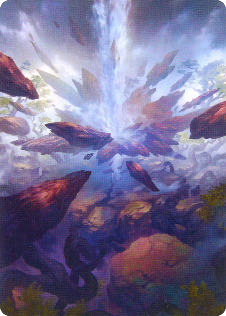 Prismatic Vista // Prismatic Vista (AZNR-035) - Zendikar Rising Art Series (Borderless) Foil-1