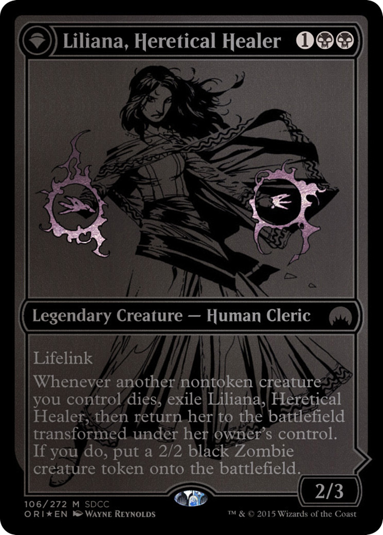 Liliana, Heretical Healer // Liliana, Defiant Necromancer [San Diego Comic-Con 2015]-3