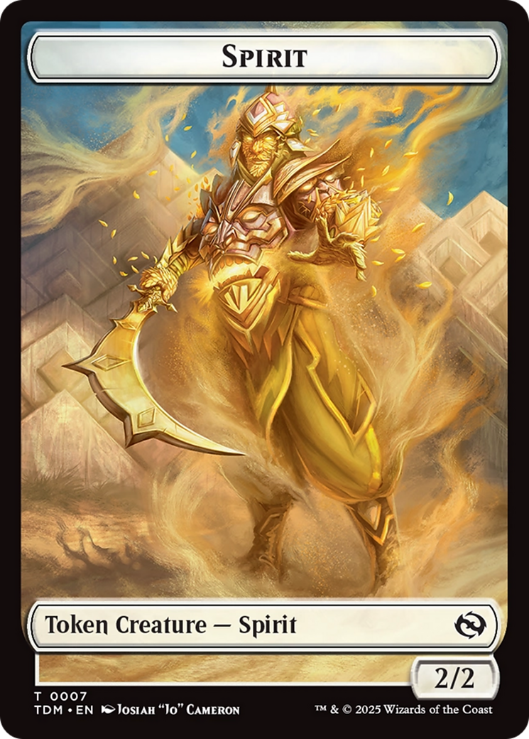 Spirit (0006) // Spirit (0007) Double-Sided Token [Tarkir: Dragonstorm Tokens]-2