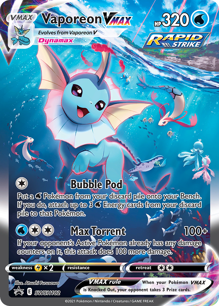 Vaporeon VMAX (SWSH182) (Jumbo Card) [Sword & Shield: Black Star Promos]-1