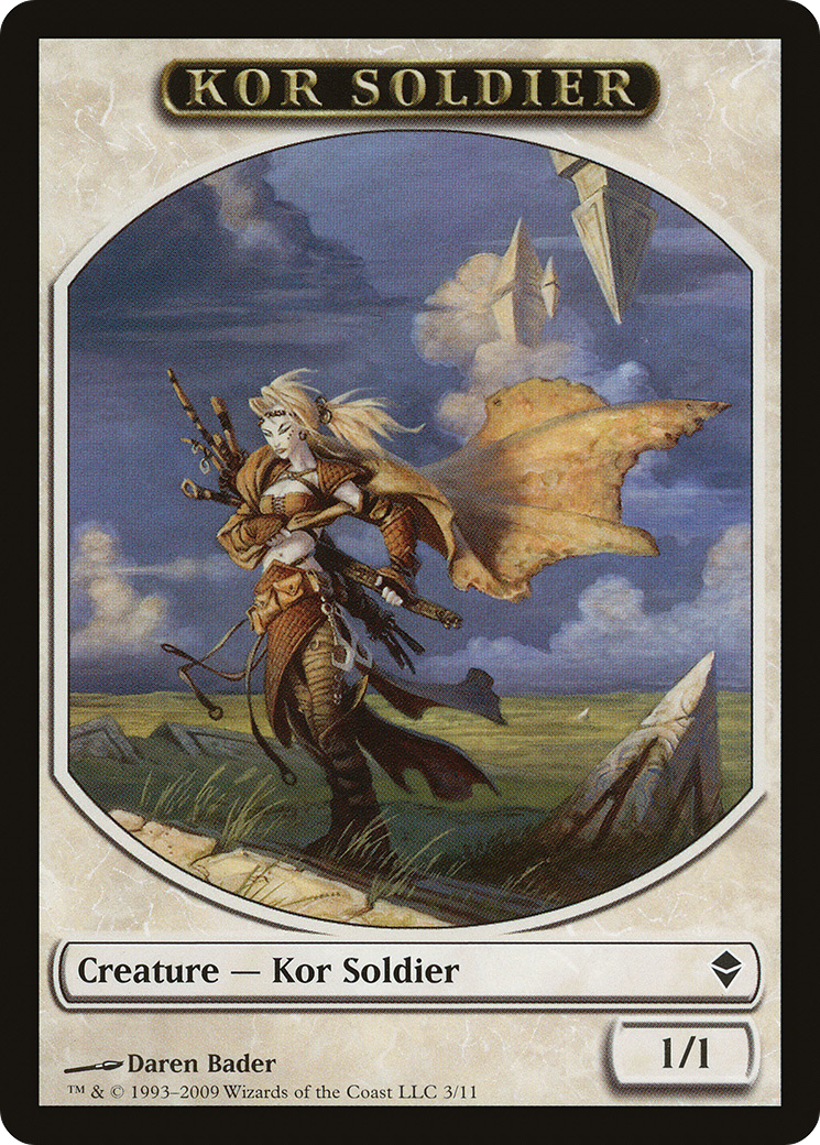 Kor Soldier Token [Zendikar Tokens]-1
