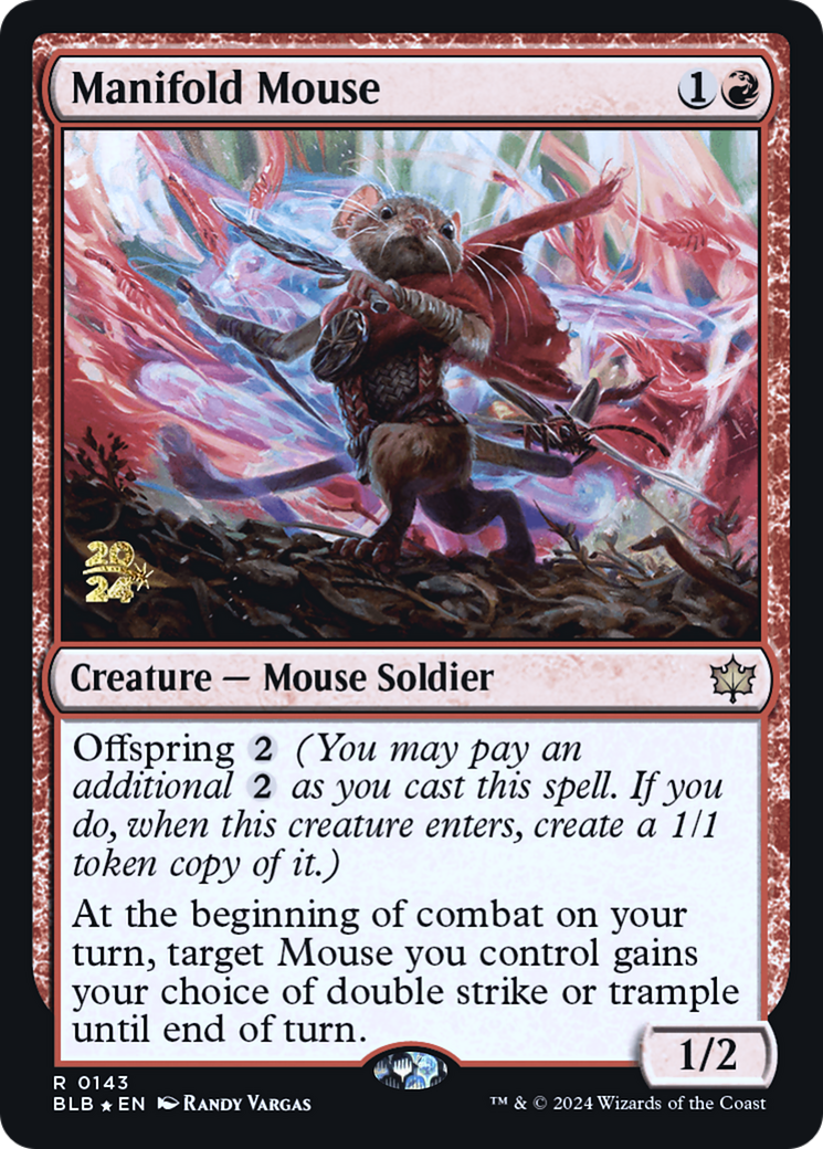 Manifold Mouse [Bloomburrow Prerelease Promos]-1