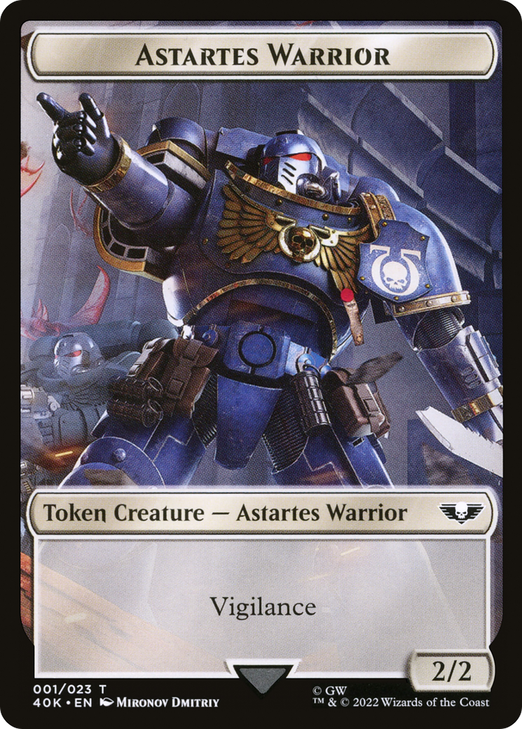 Astartes Warrior (T40K-001) - Warhammer 40,000 Tokens-1