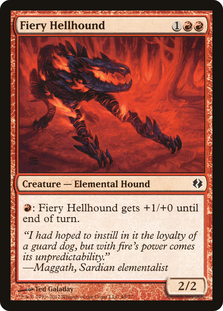 Fiery Hellhound [Duel Decks: Venser vs. Koth]-1