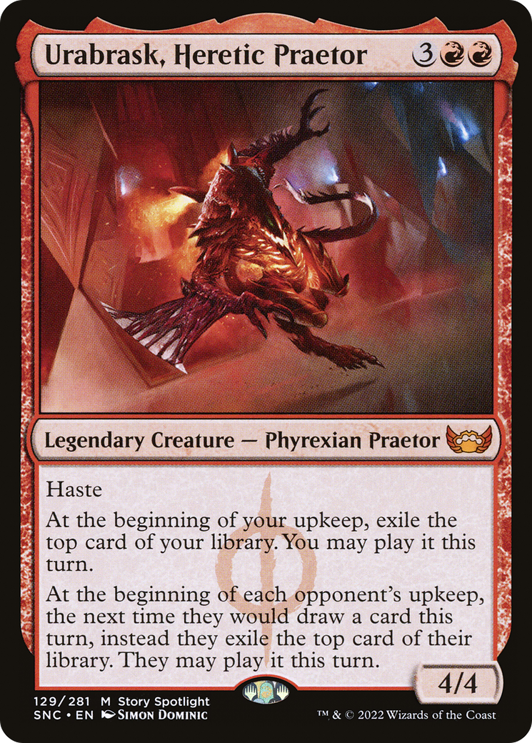 Urabrask, Heretic Praetor (SNC-129) - Streets of New Capenna Foil-1
