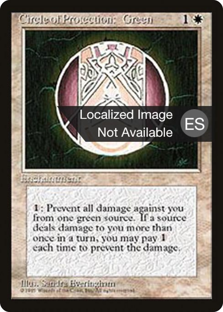 Circle of Protection: Green [Fourth Edition Foreign Black Border]-1