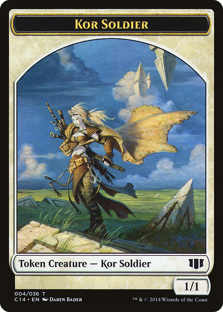 Kor Soldier // Pegasus Double-Sided Token [Commander 2014 Tokens]-3