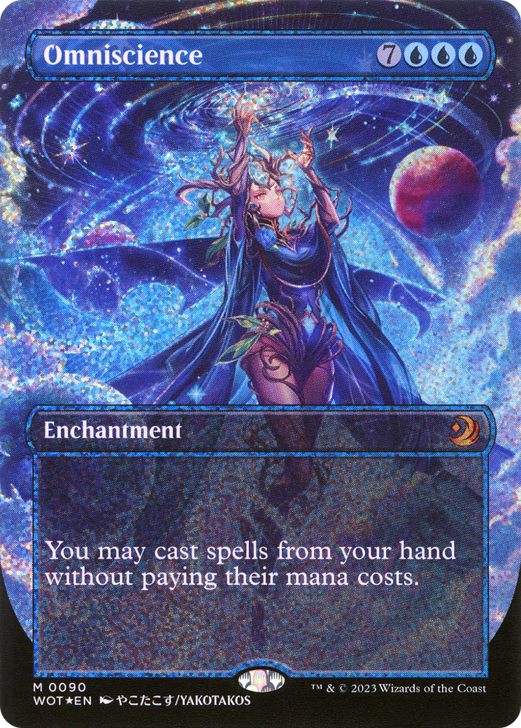 Omniscience (Anime Borderless) (Confetti Foil) [Wilds of Eldraine: Enchanting Tales]-1