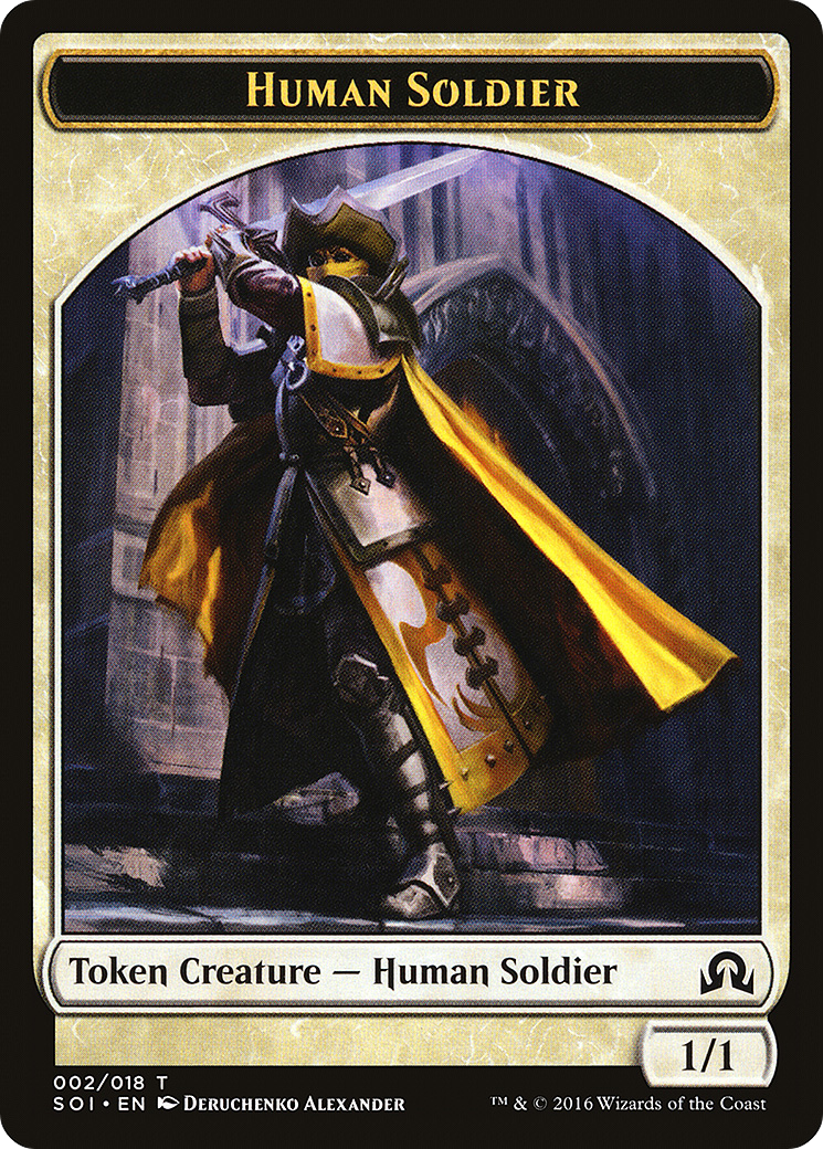 Human Soldier Token [Shadows over Innistrad Tokens]-1