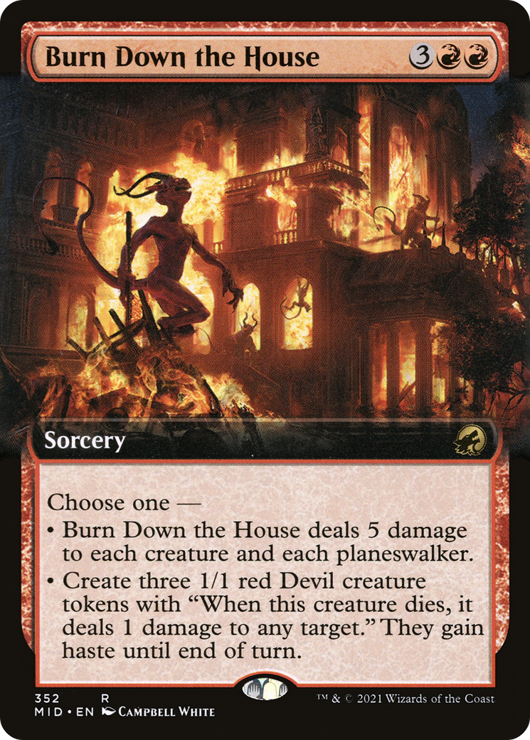 Burn Down the House (Extended Art) [Innistrad: Midnight Hunt]-1