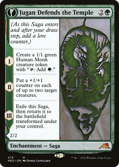 Jugan Defends the Temple // Remnant of the Rising Star (Extended Art) [Kamigawa: Neon Dynasty]-3