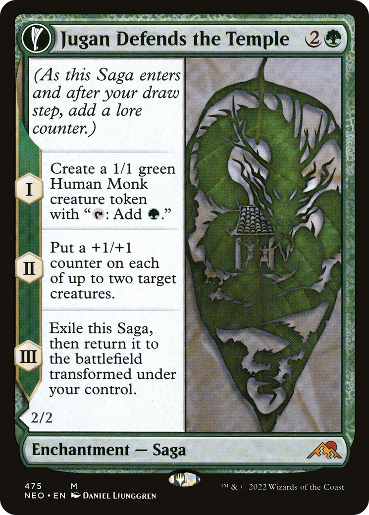 Jugan Defends the Temple // Remnant of the Rising Star (Extended Art) [Kamigawa: Neon Dynasty]-3