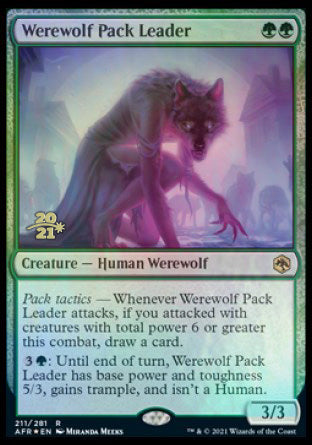 Werewolf Pack Leader [Dungeons & Dragons: Adventures in the Forgotten Realms Prerelease Promos]-1