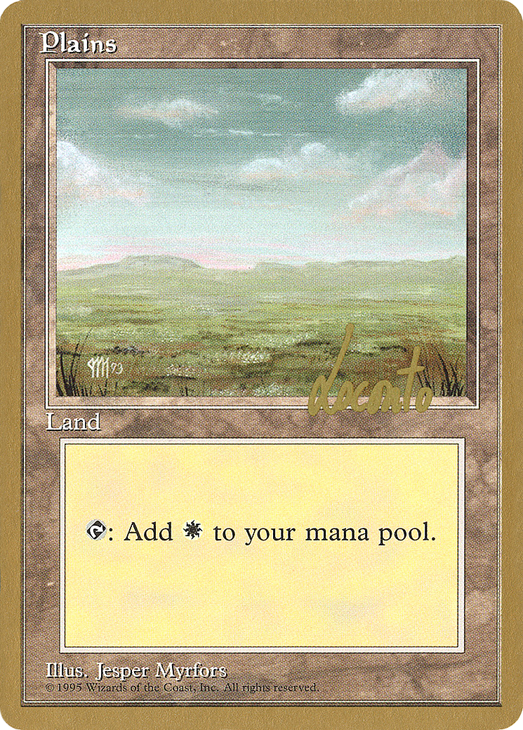 Plains (A) - 1996 Michael Loconto (4ED) (WCD-) - Pro Tour Collector Set-1
