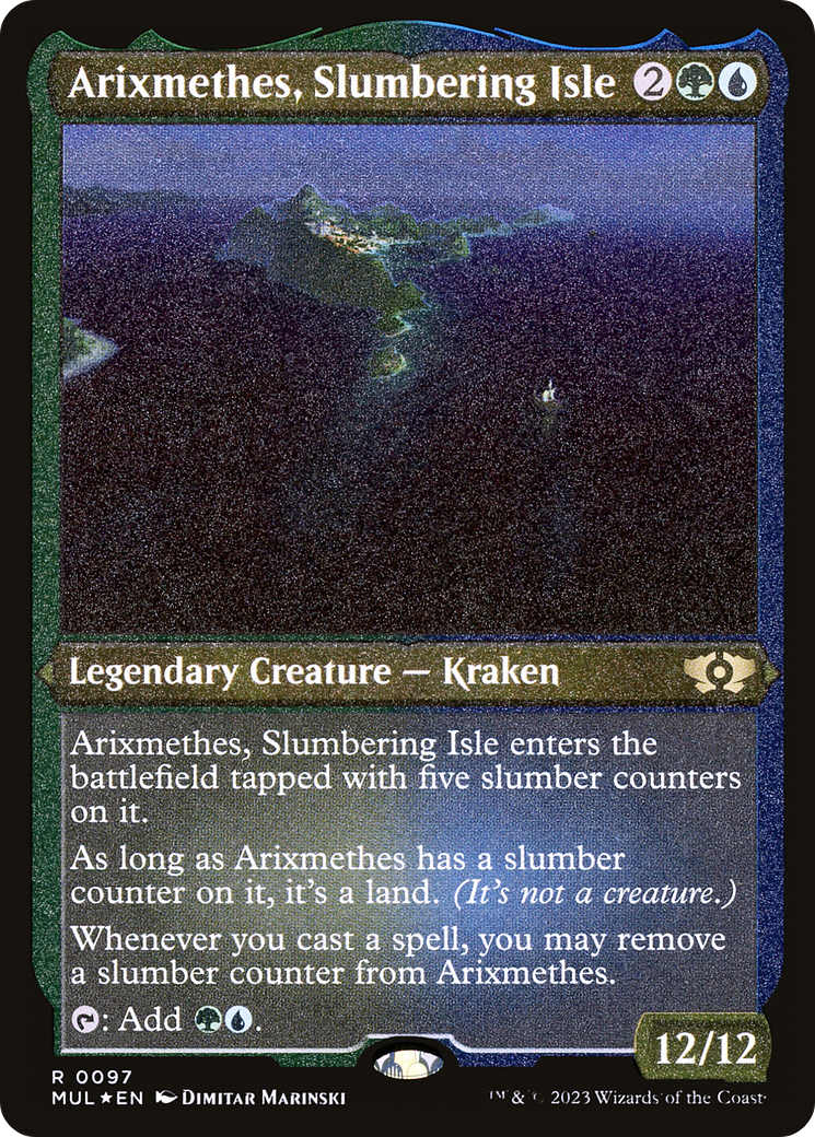 Arixmethes, Slumbering Isle (Foil Etched) [Multiverse Legends]-1