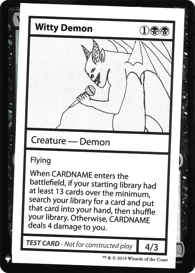 Witty Demon (CMB1-) - Mystery Booster Playtest Cards 2019-1