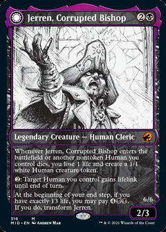 Jerren, Corrupted Bishop // Ormendahl, the Corrupted (Showcase Eternal Night) [Innistrad: Midnight Hunt]-1