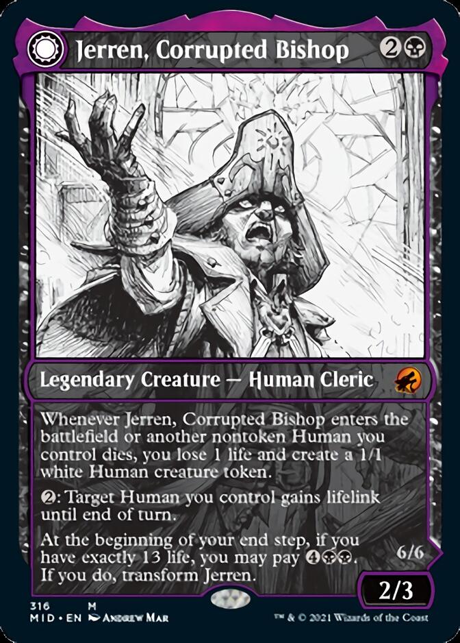 Jerren, Corrupted Bishop // Ormendahl, the Corrupted (Showcase Eternal Night) [Innistrad: Midnight Hunt]-1
