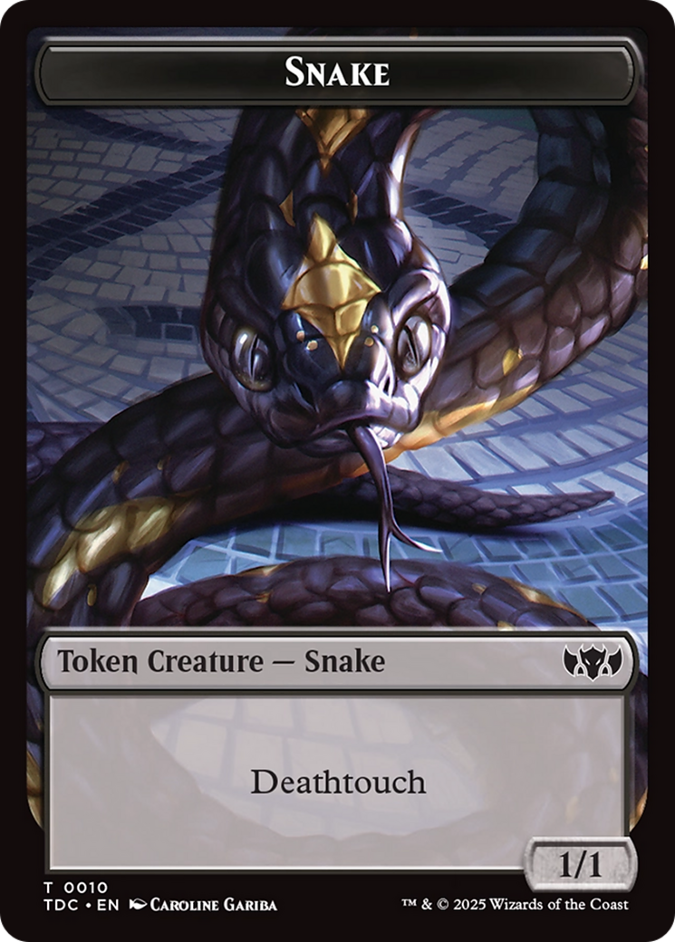 Snake // Myr Double-Sided Token [Tarkir: Dragonstorm Commander Tokens]-1
