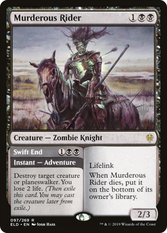 Murderous Rider // Swift End (Promo Pack) [Throne of Eldraine Promos]-1
