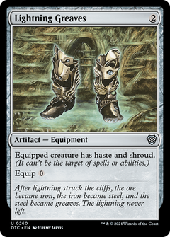 Lightning Greaves [Outlaws of Thunder Junction Commander]-1