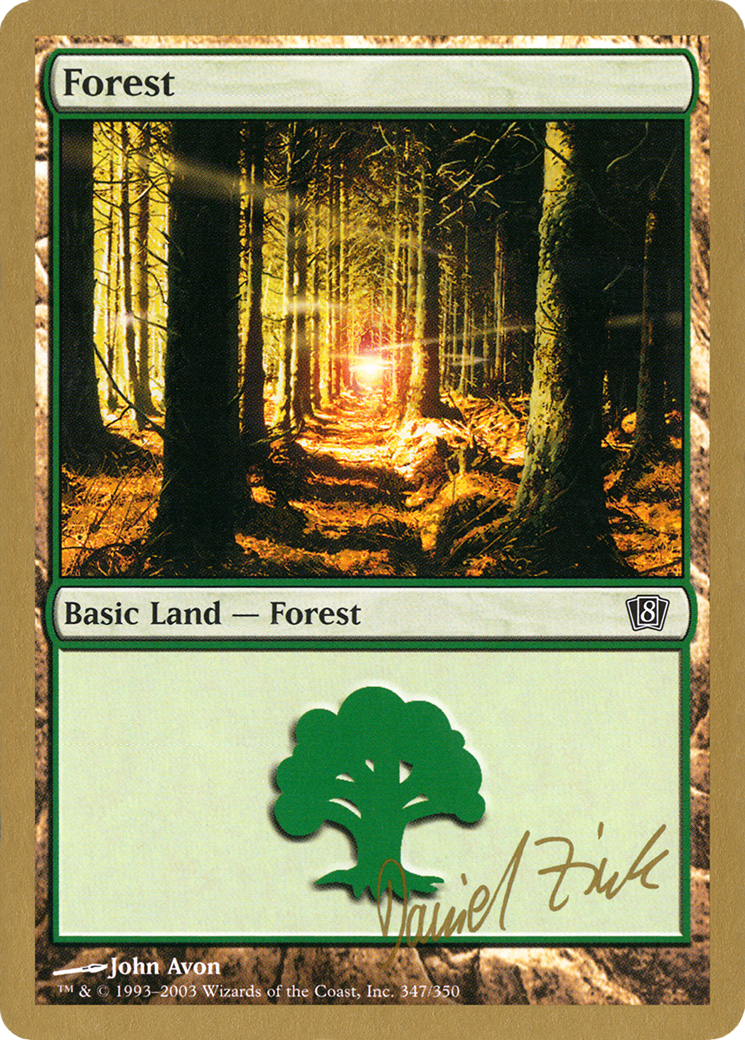 Forest (347) - 2003 Daniel Zink (8ED) (WCD-) - World Championship Decks 2003-1