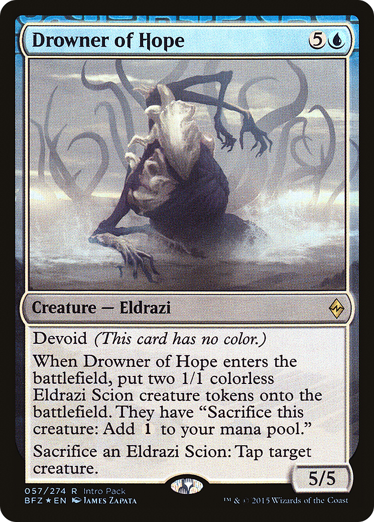 Drowner of Hope (Intro Pack) [Battle for Zendikar Promos]-1