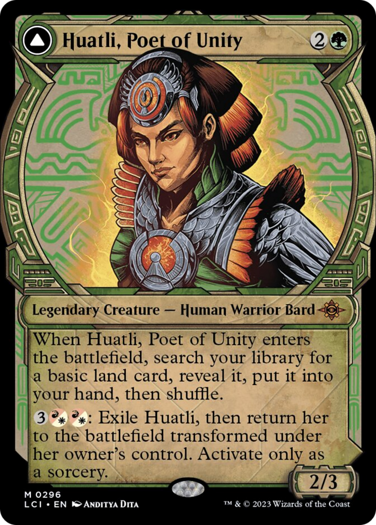 Huatli, Poet of Unity // Roar of the Fifth People (Showcase) [The Lost Caverns of Ixalan]-1