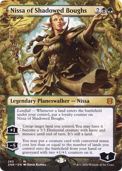 Nissa of Shadowed Boughs (Borderless) [Zendikar Rising]-1