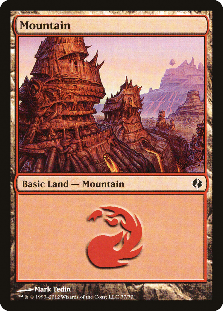 Mountain (77) [Duel Decks: Venser vs. Koth]-1