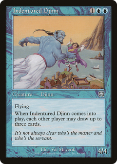 Indentured Djinn [Mercadian Masques]-1