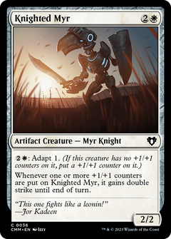 Knighted Myr [Commander Masters]-1
