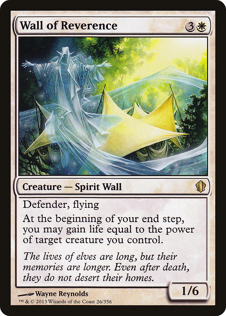 Wall of Reverence (C13-026) - Commander 2013-1