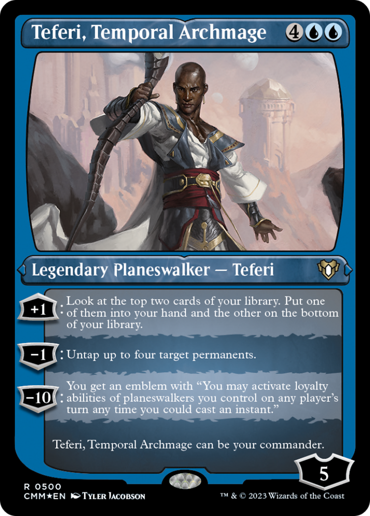 Teferi, Temporal Archmage (Foil Etched) [Commander Masters]-1