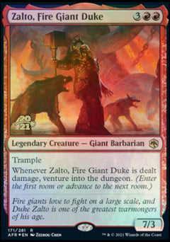 Zalto, Fire Giant Duke [Dungeons & Dragons: Adventures in the Forgotten Realms Prerelease Promos]-1