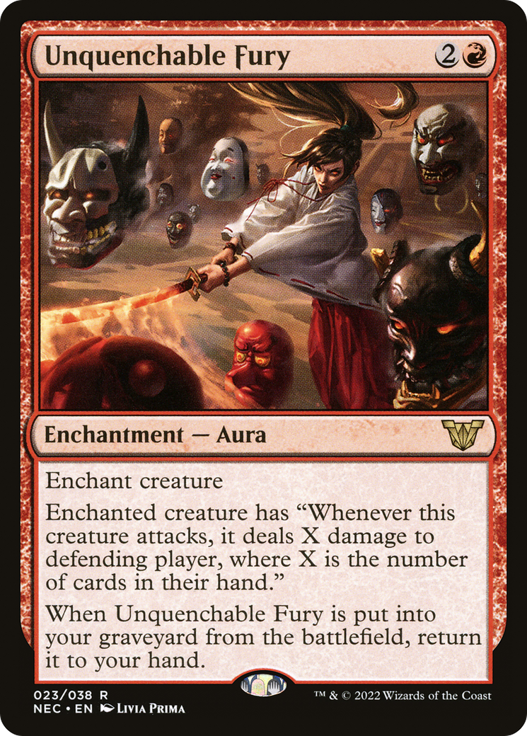 Unquenchable Fury (NEC-023) - Neon Dynasty Commander-1