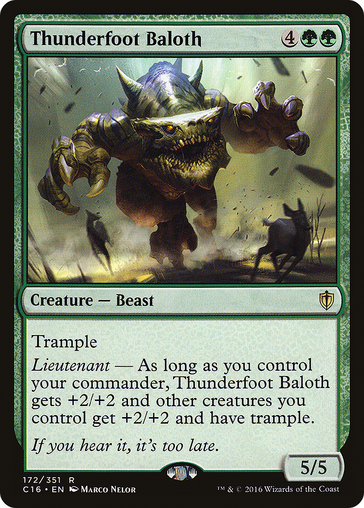Thunderfoot Baloth (C16-172) - Commander 2016-1