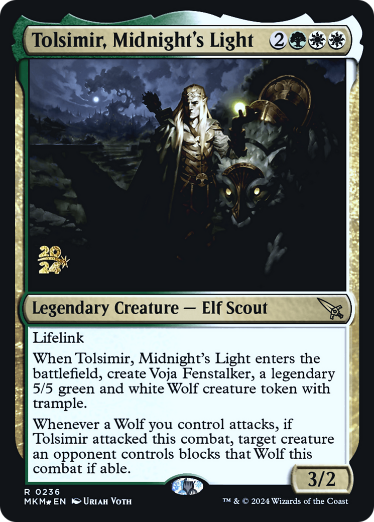 Tolsimir, Midnight's Light [Murders at Karlov Manor Prerelease Promos]-1