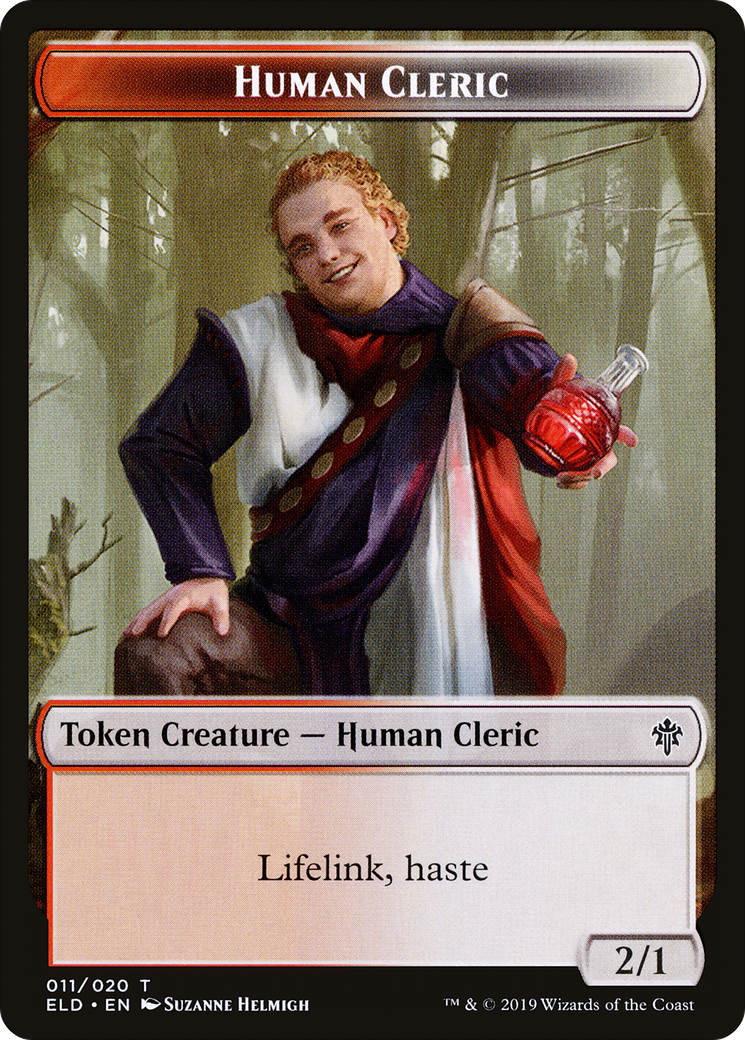 Human Cleric (TELD-011) - Throne of Eldraine Tokens Foil-1
