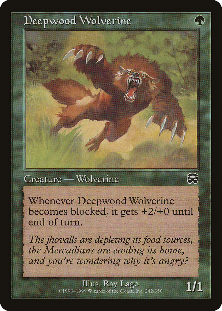 Deepwood Wolverine [Mercadian Masques]-1