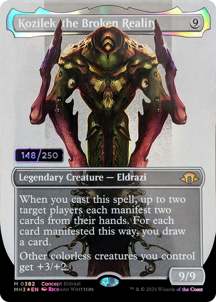 Kozilek, the Broken Reality (Borderless) (Serialized) [Modern Horizons 3]-1