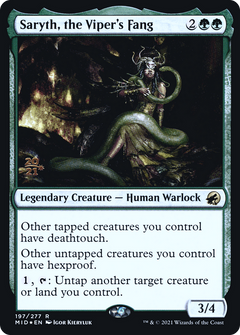 Saryth, the Viper's Fang [Innistrad: Midnight Hunt Prerelease Promos]-1