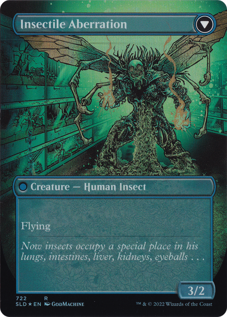 Delver of Secrets // Insectile Aberration (Borderless) [Secret Lair: From Cute to Brute]-2