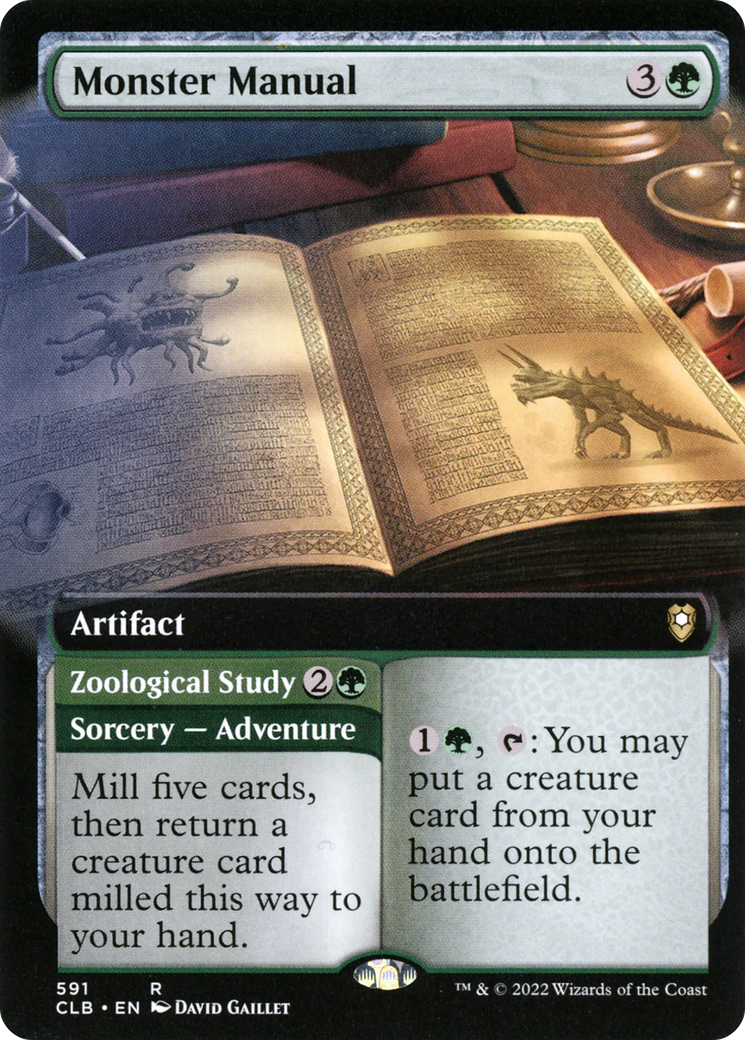 Monster Manual // Zoological Study (Extended Art) [Commander Legends: Battle for Baldur's Gate]-1