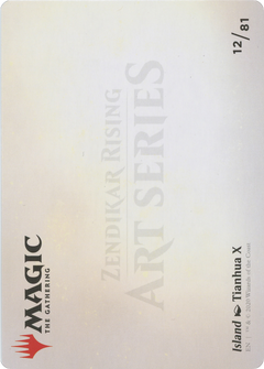 Island // Island (AZNR-012) - Zendikar Rising Art Series (Borderless)-2